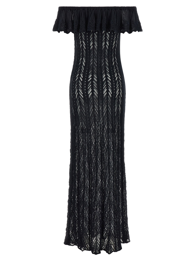 Robe longue en coton bleu ANTONINO VALENTI