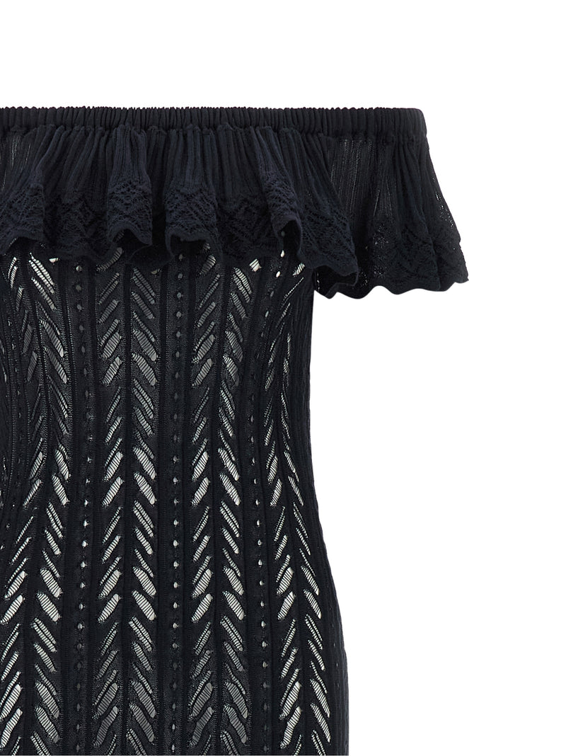 Robe longue en coton bleu ANTONINO VALENTI