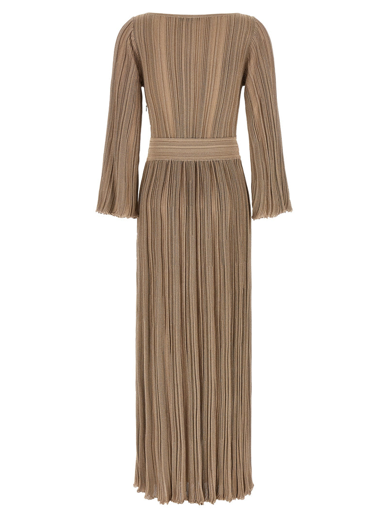 Robe longue ANTONINO VALENTI en viscose dorée