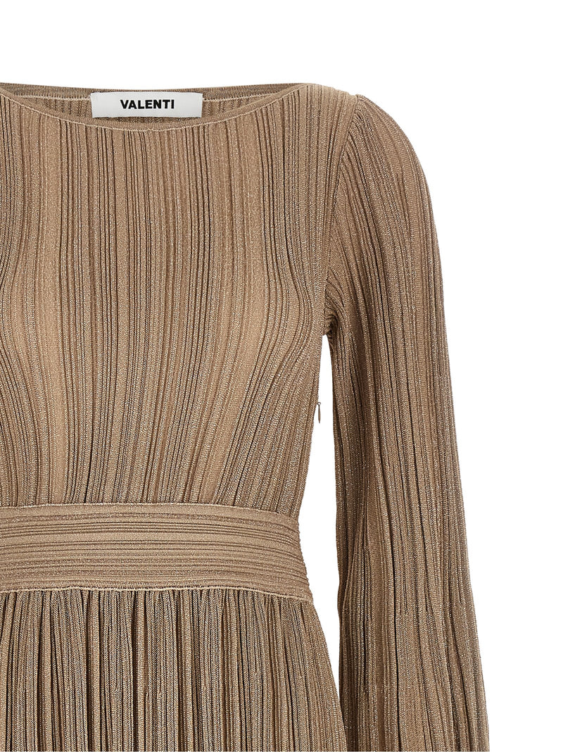 Robe longue ANTONINO VALENTI en viscose dorée