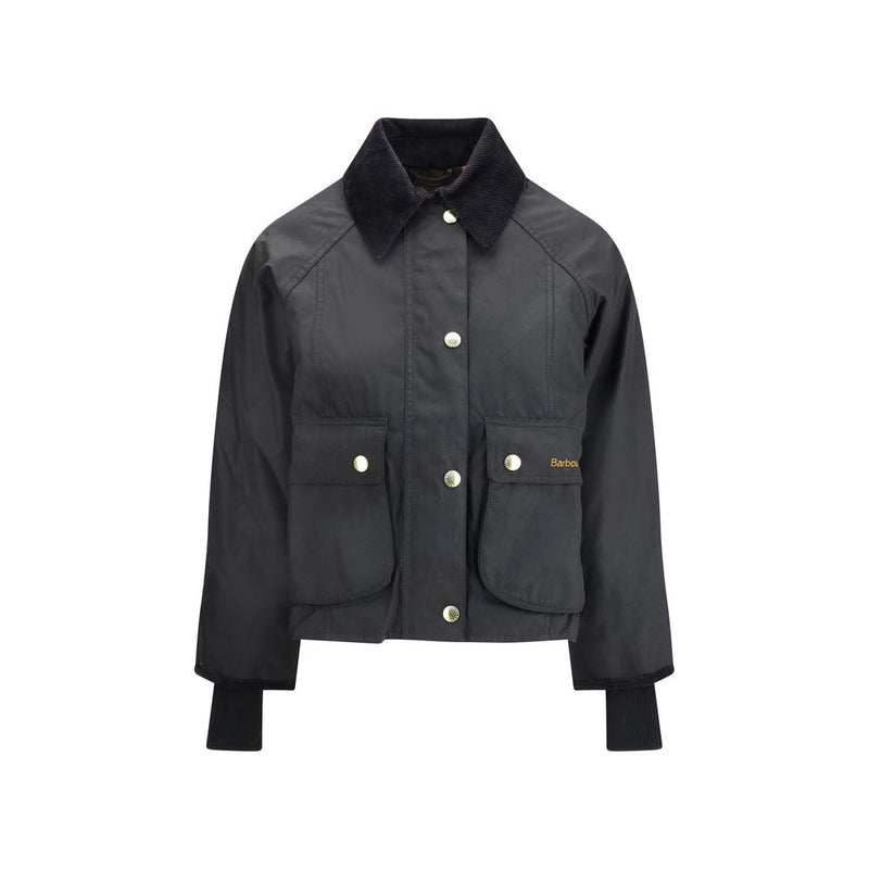 Barbour Black Cotton Full-Length Jacket