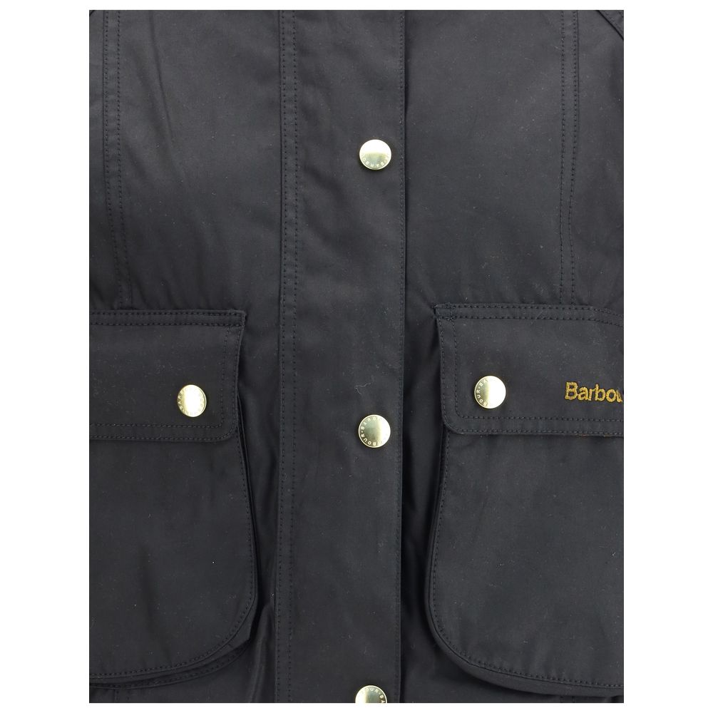 Veste Barbour longue en coton noir