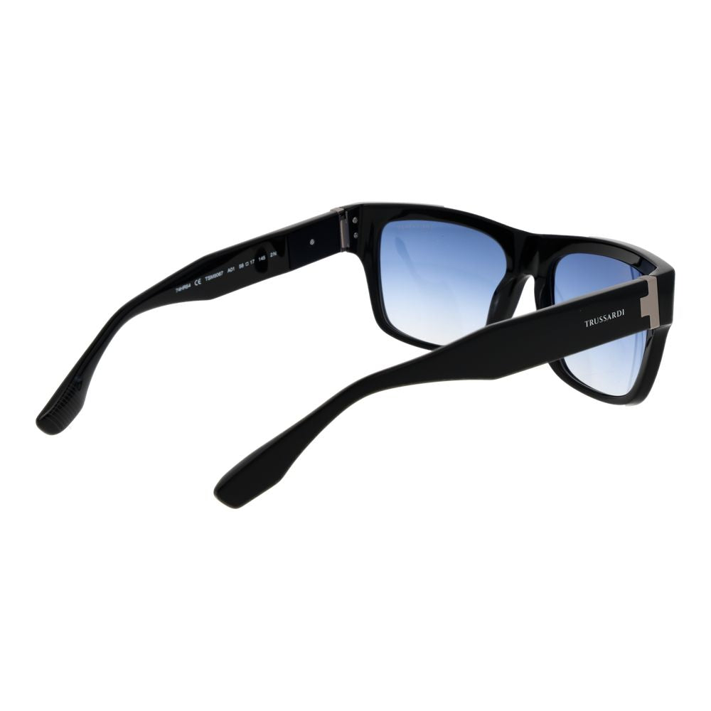 Lunettes de soleil Trussardi en acétate noir