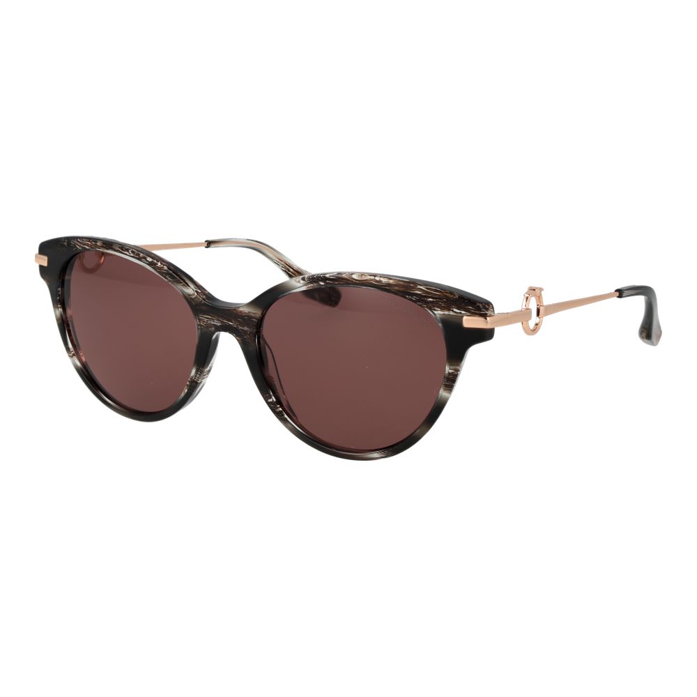 Lunettes de soleil Trussardi en acétate marron