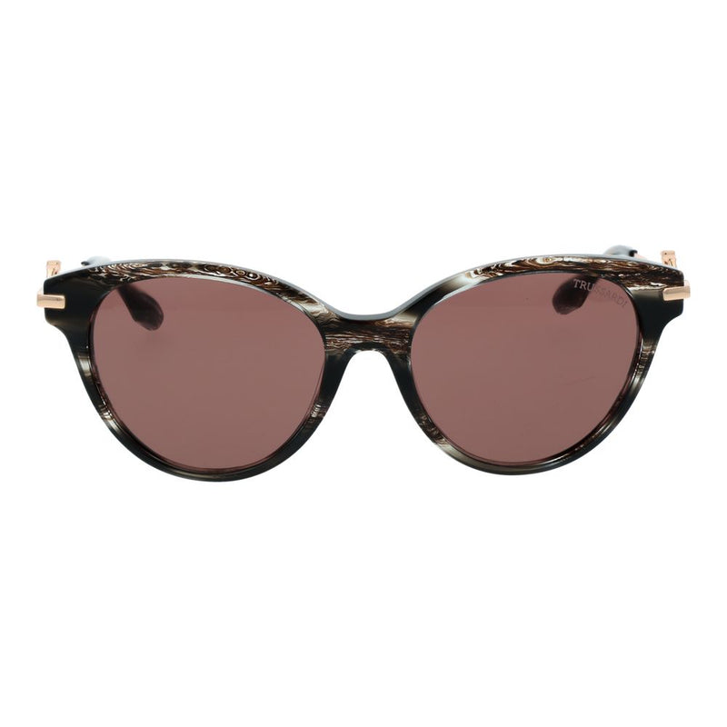 Trussardi Brown Acetate Butterfly Sunglasses for Women