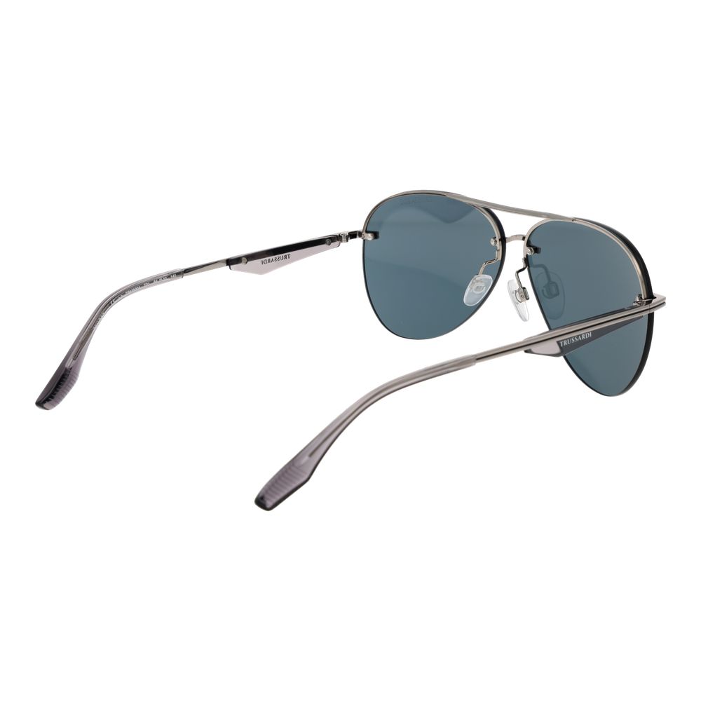 Lunettes de soleil Trussardi en métal gris