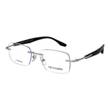 Lunettes (monture) en acier inoxydable argenté Trussardi