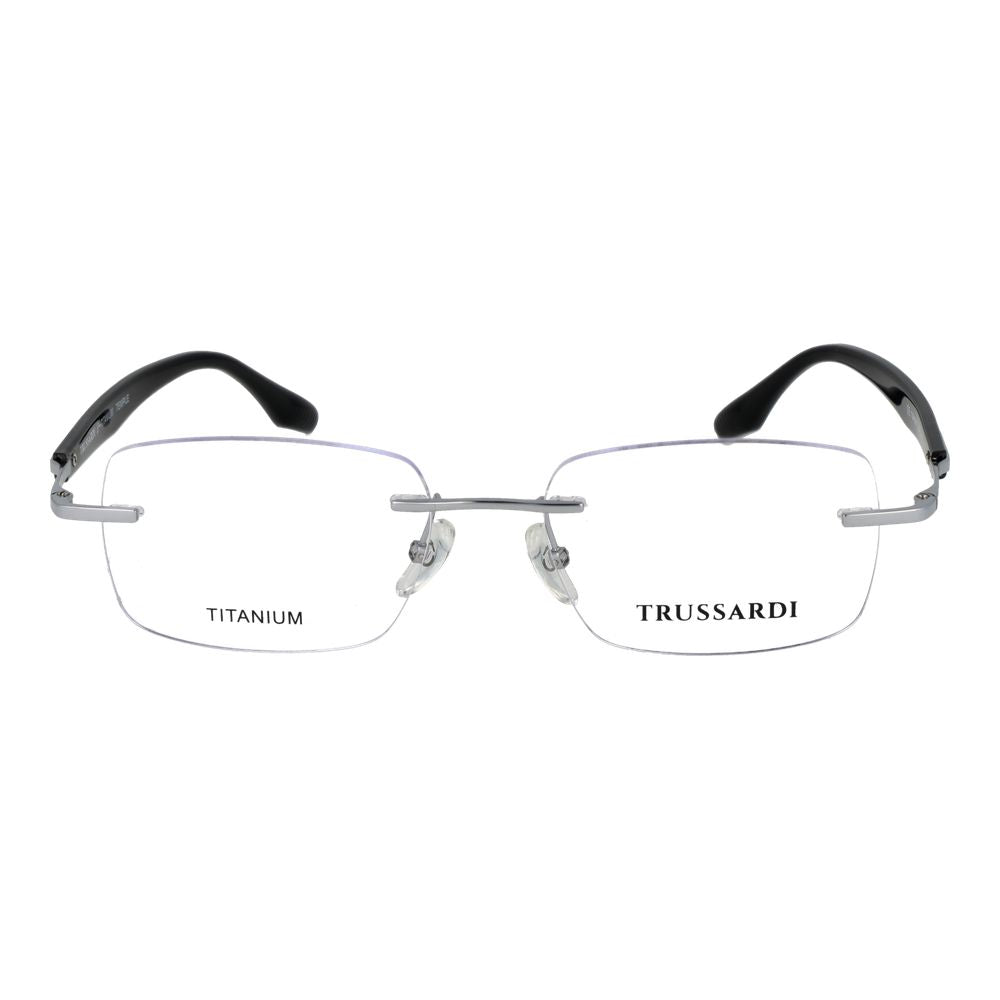 Lunettes (monture) en acier inoxydable argenté Trussardi