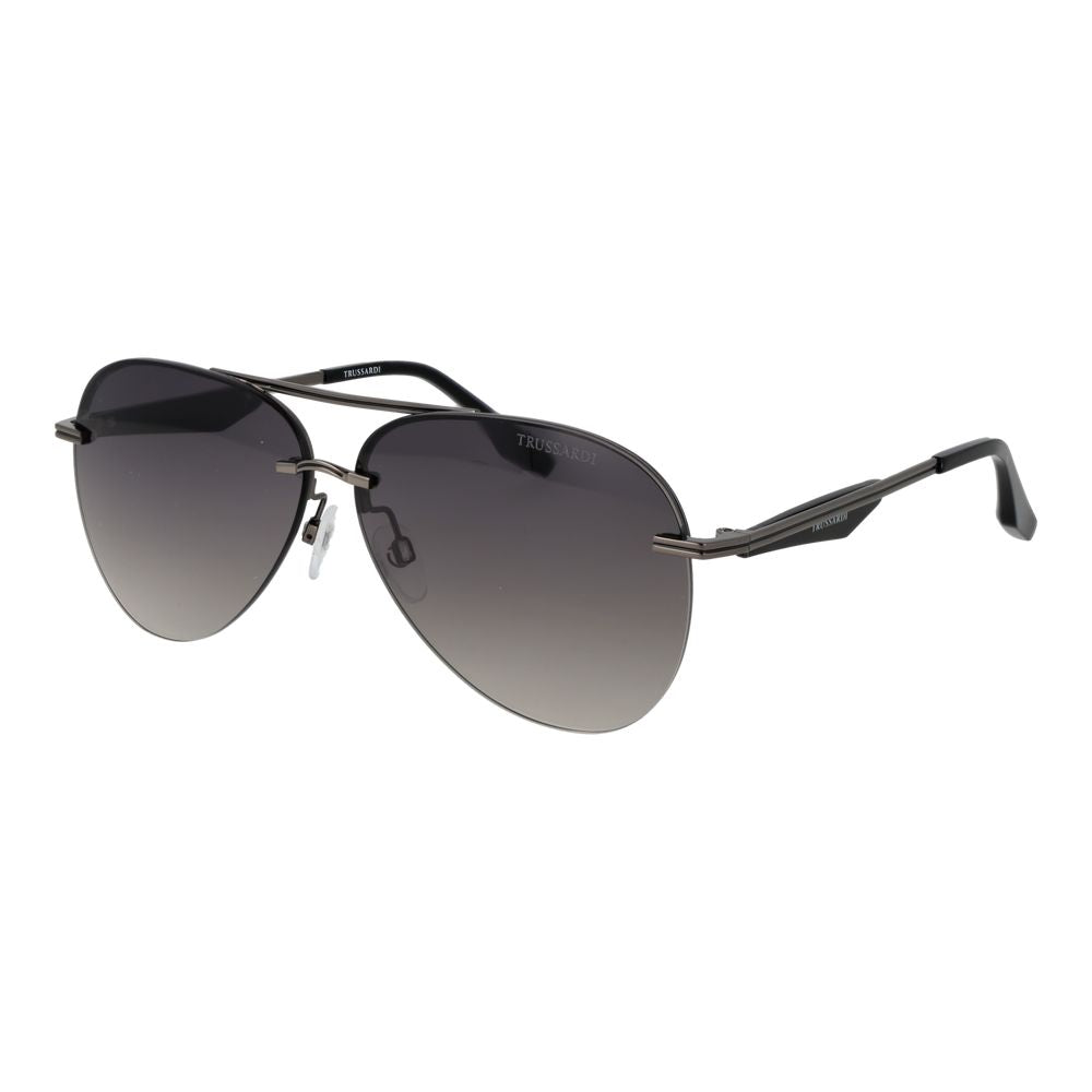 Lunettes de soleil Trussardi en métal gris