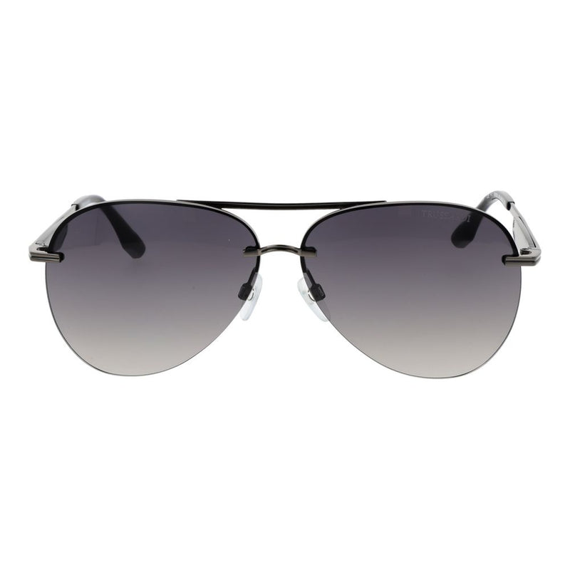 Lunettes de soleil Trussardi en métal gris