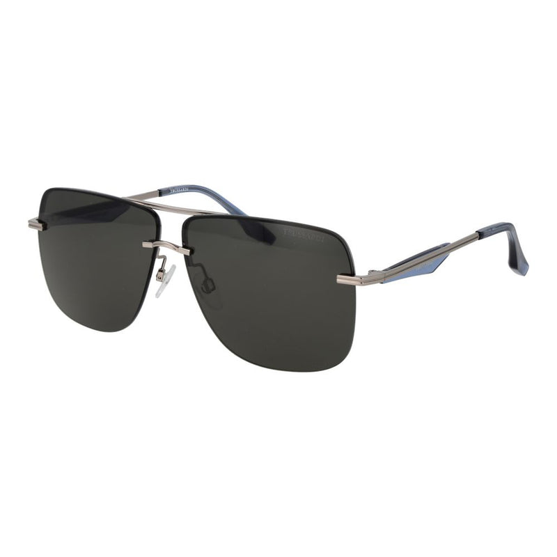 Lunettes de soleil Trussardi en métal argenté