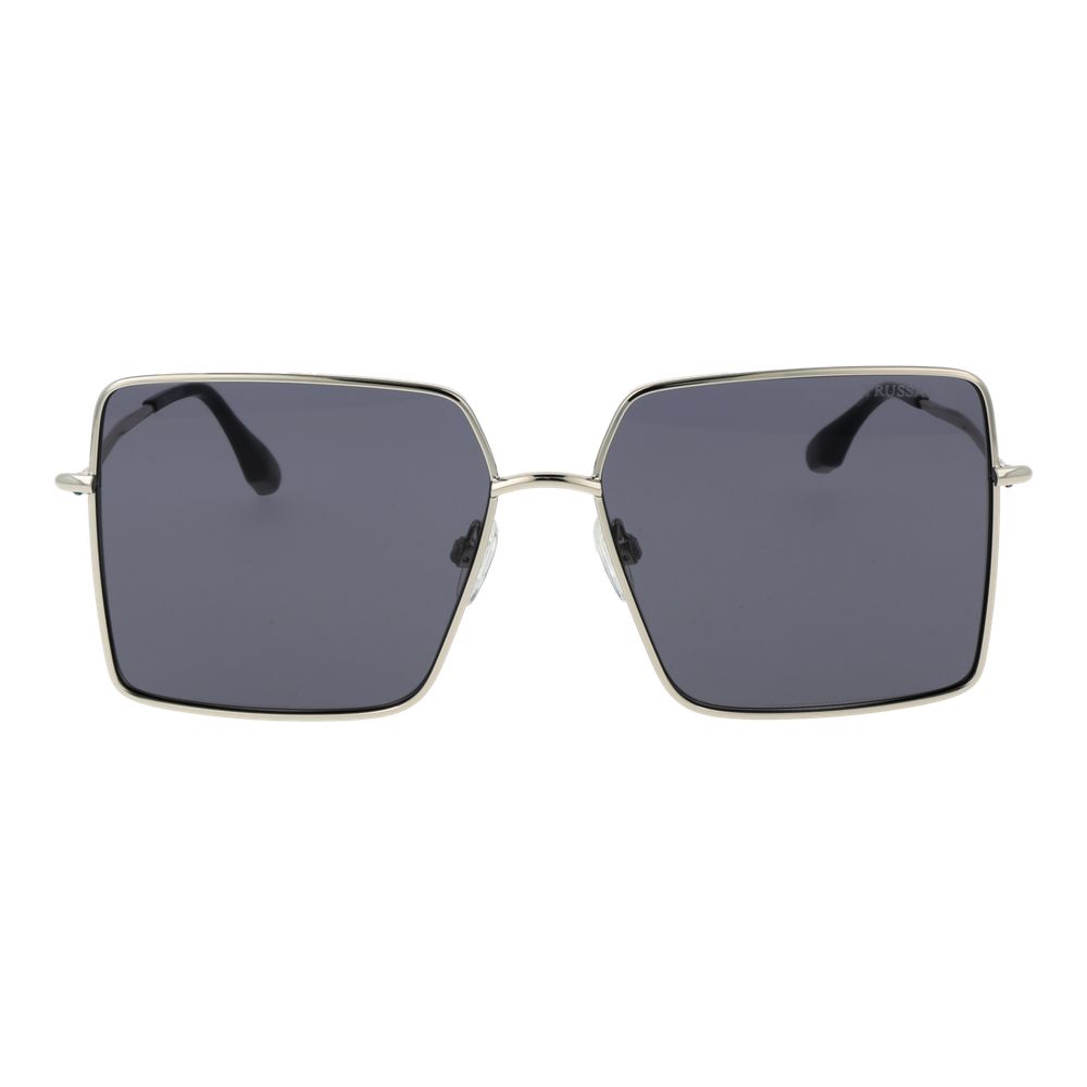 Lunettes de soleil Trussardi en acier inoxydable argenté