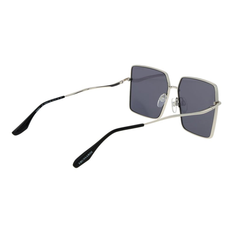 Lunettes de soleil Trussardi en acier inoxydable argenté