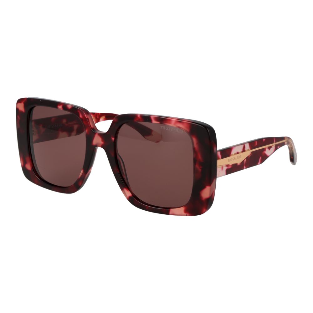 Lunettes de soleil Trussardi bordeaux en acétate