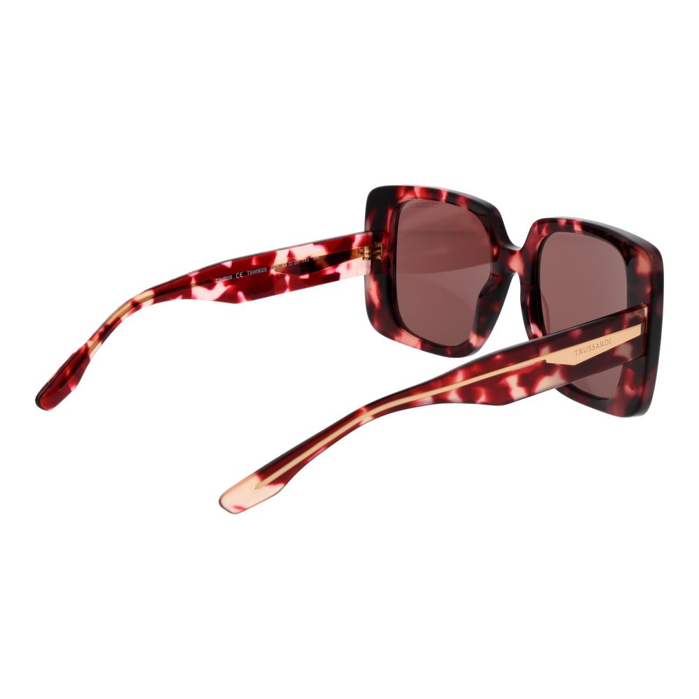 Lunettes de soleil Trussardi bordeaux en acétate