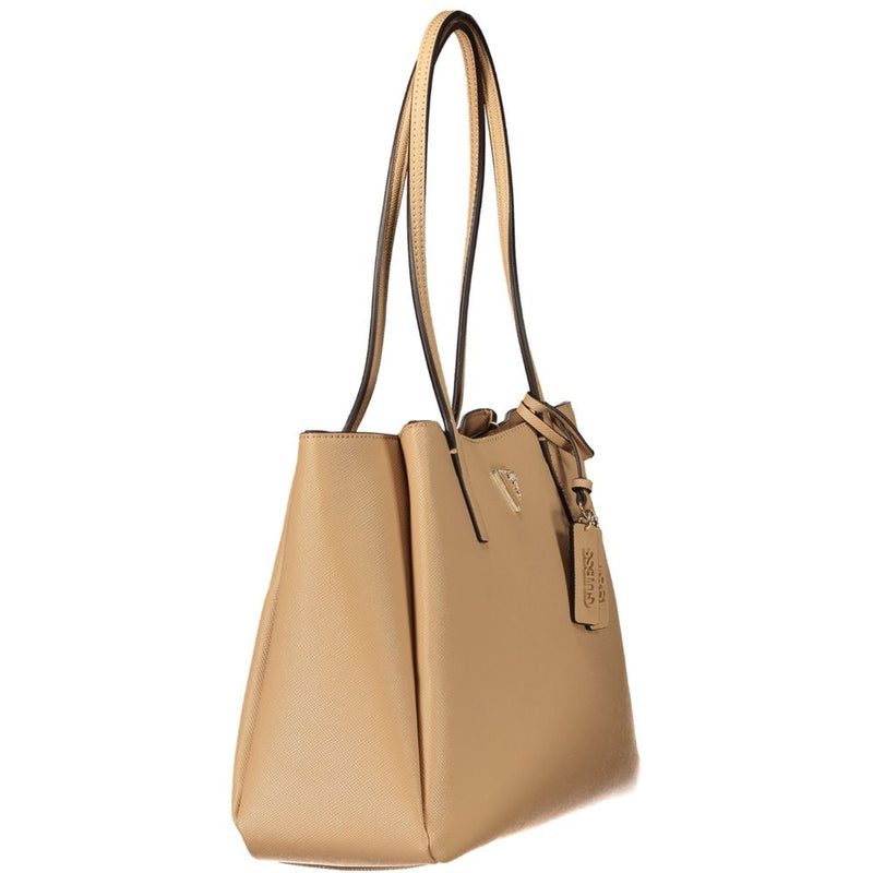 Sac femme Guess Jeans en polyuréthane beige