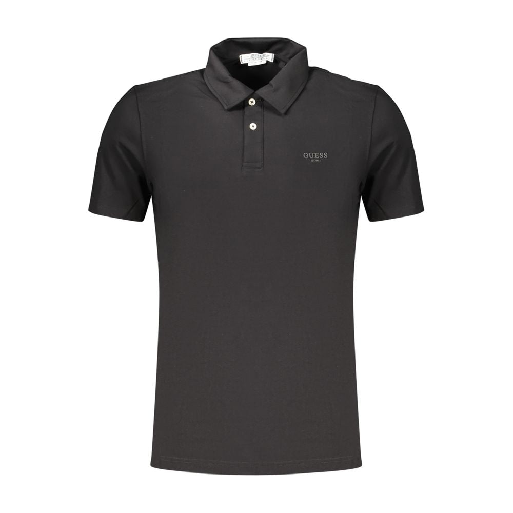 Polo Guess en coton noir pour homme