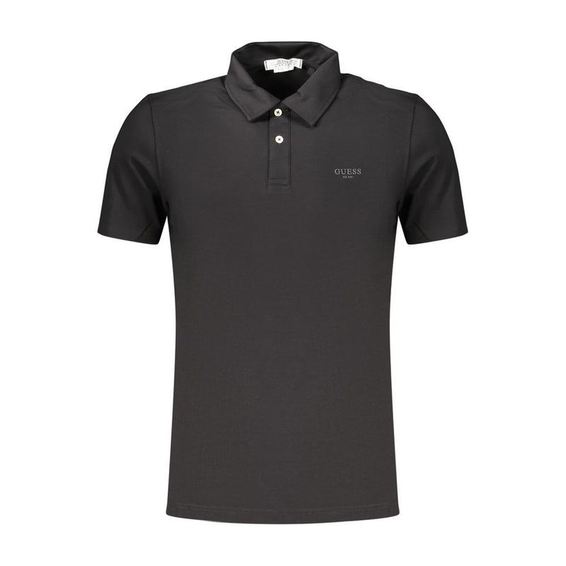 Polo Guess en coton noir pour homme