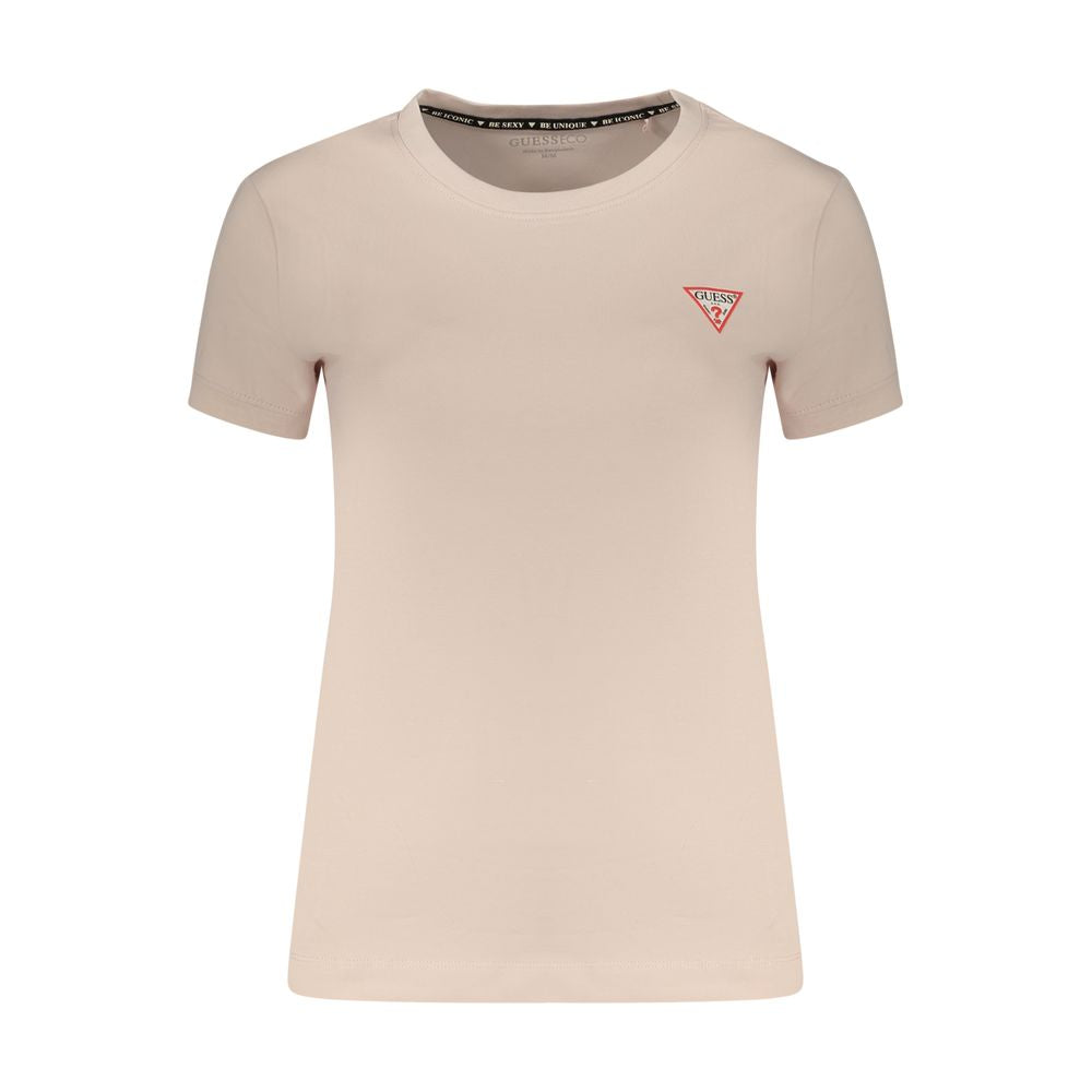 T-shirt en coton rose Guess pour femme