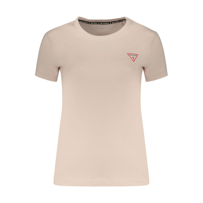 T-shirt en coton rose Guess pour femme