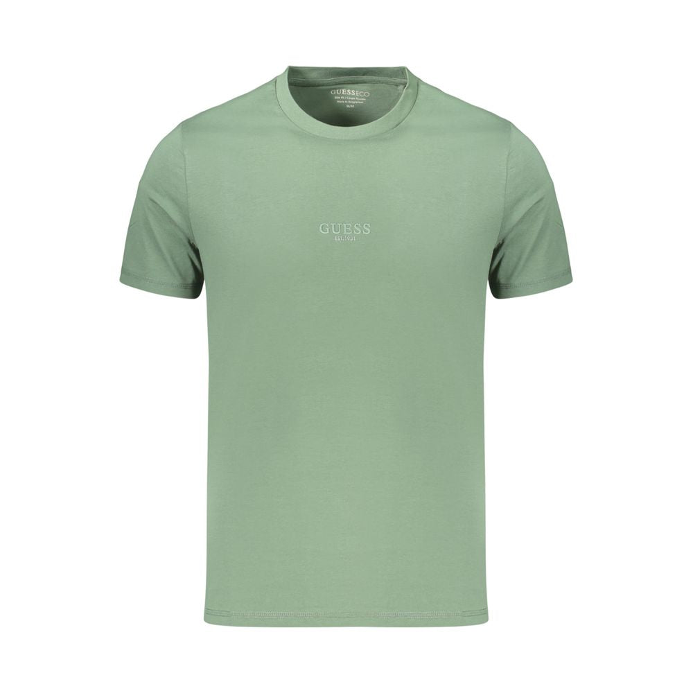 T-shirt vert en coton pour homme Guess Jeans