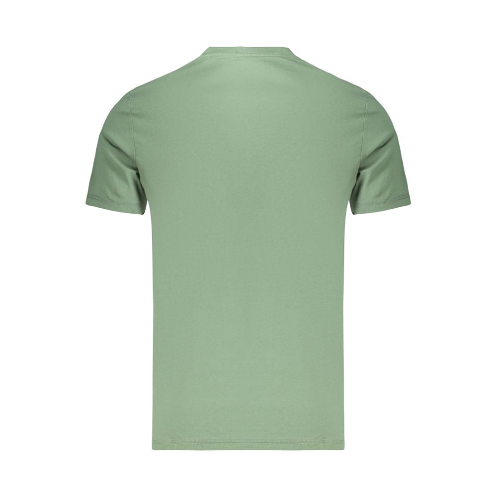 T-shirt vert en coton pour homme Guess Jeans