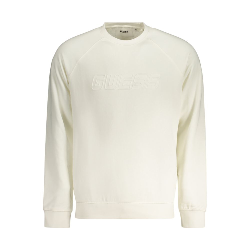 Sweat-shirt Guess Jeans blanc en coton pour homme