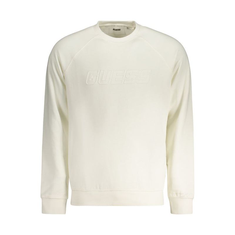Sweat-shirt Guess Jeans blanc en coton pour homme