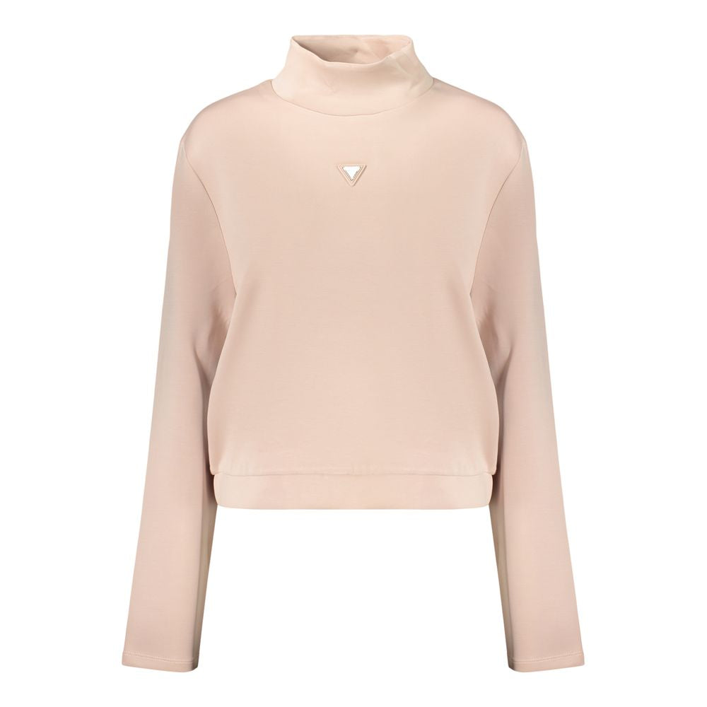 Sweat-shirt femme Guess Jeans en polyester rose