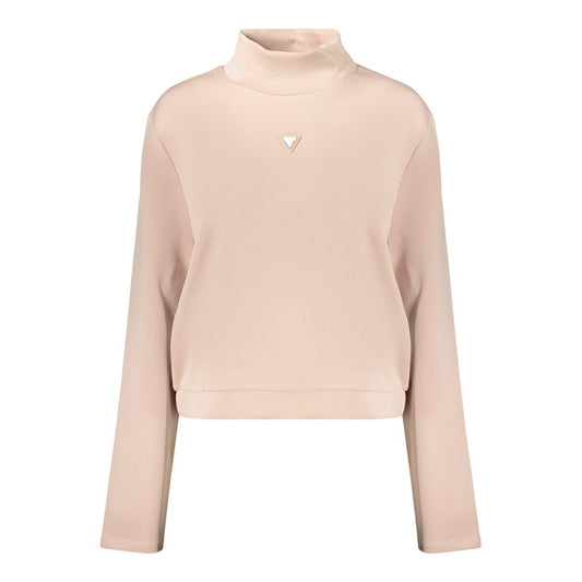 Sweat-shirt femme Guess Jeans en polyester rose
