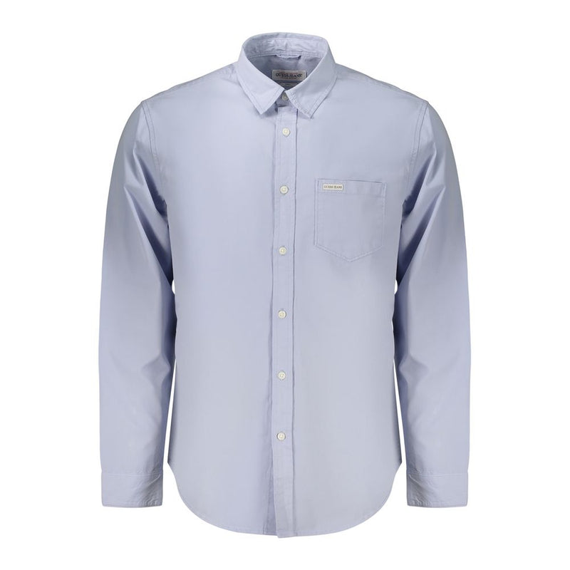 Chemise homme Guess Jeans Azzurro en coton