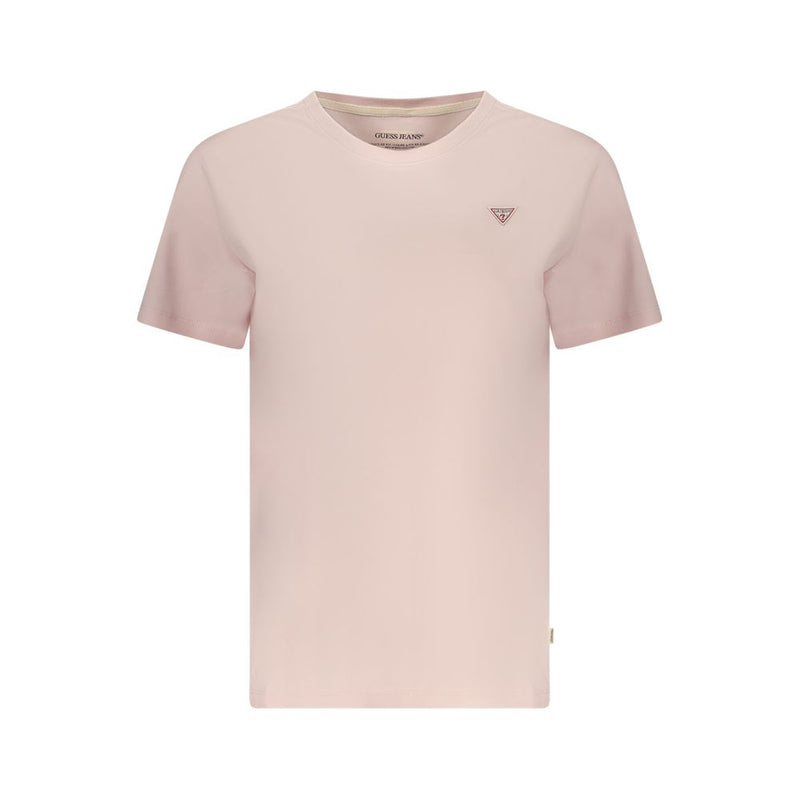 T-shirt Guess Jeans Rosa en coton pour femme