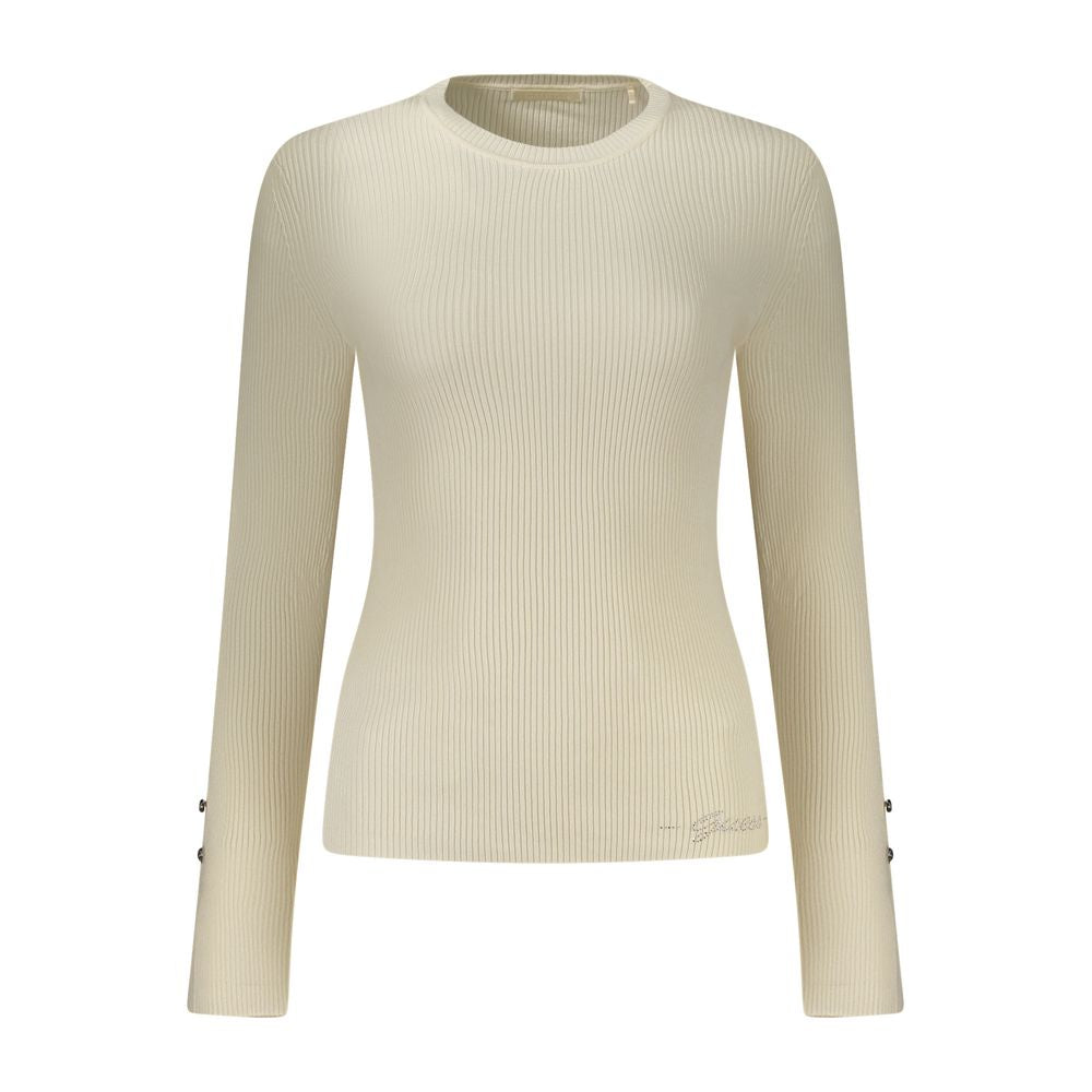 Pull Guess Femme en Viscose Blanc