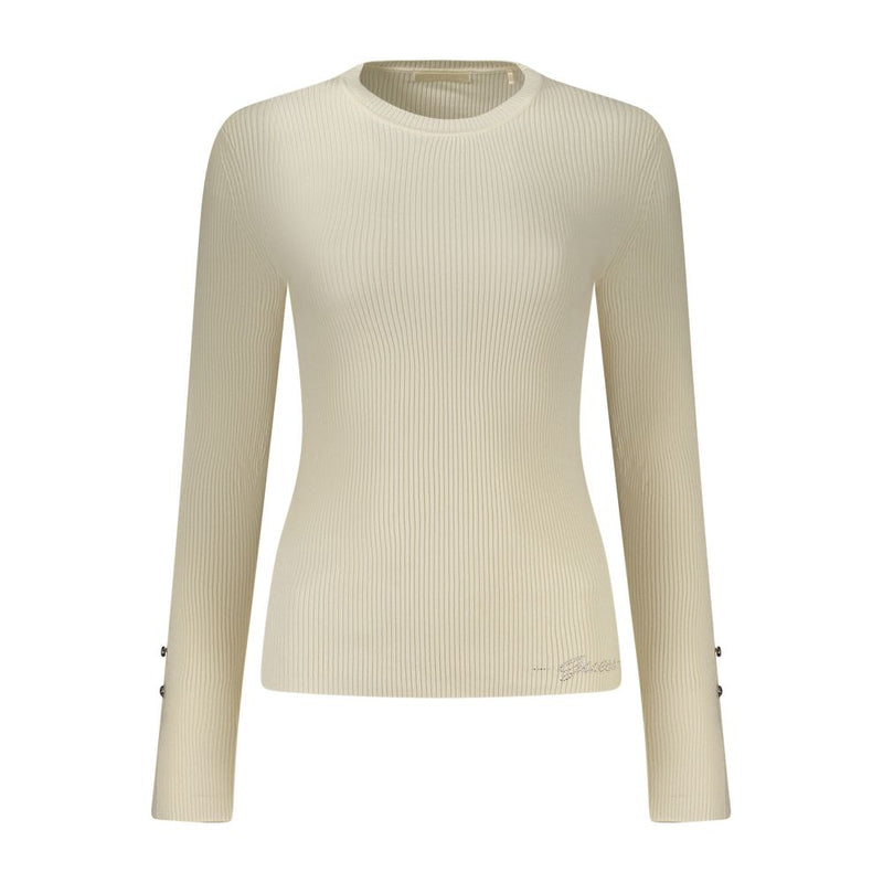 Pull Guess Femme en Viscose Blanc