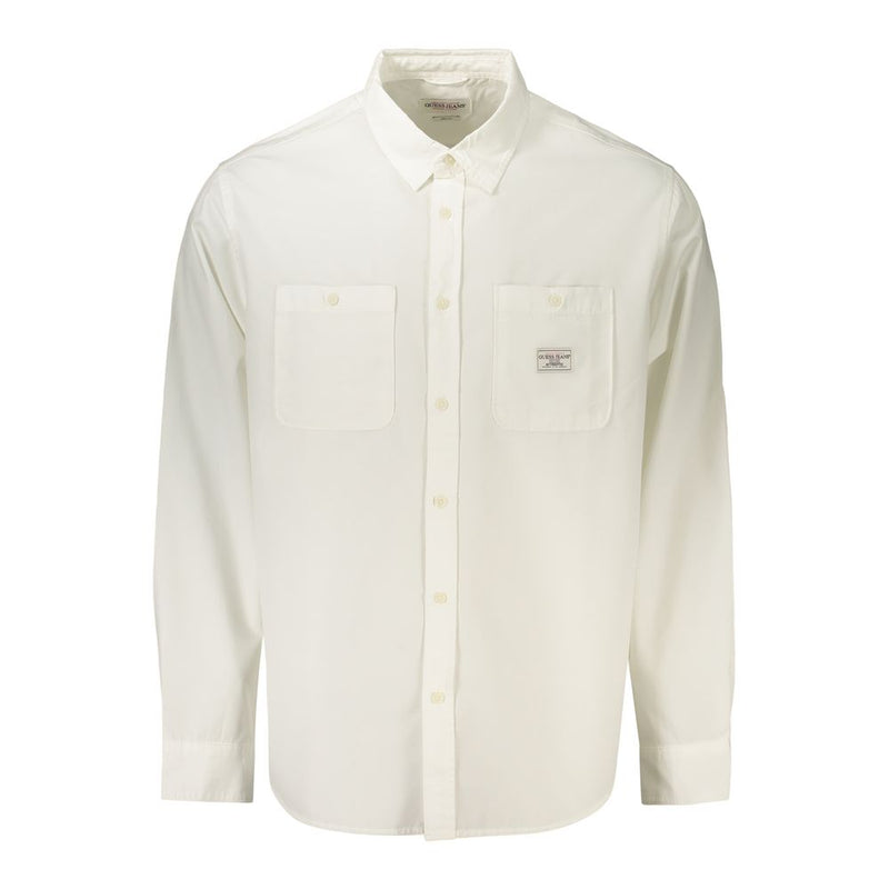 Chemise Guess Jeans en coton blanc pour homme