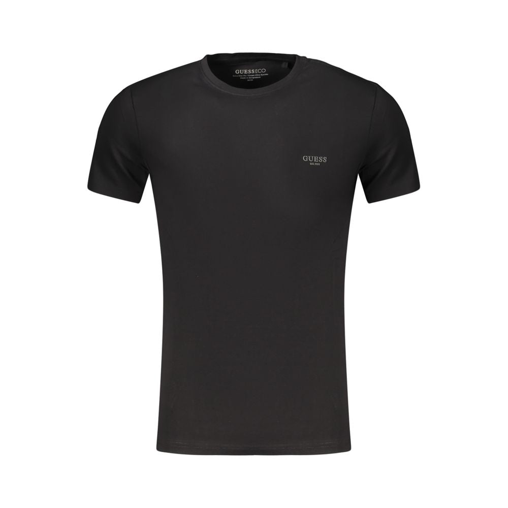 T-shirt en coton noir pour homme Guess Jeans