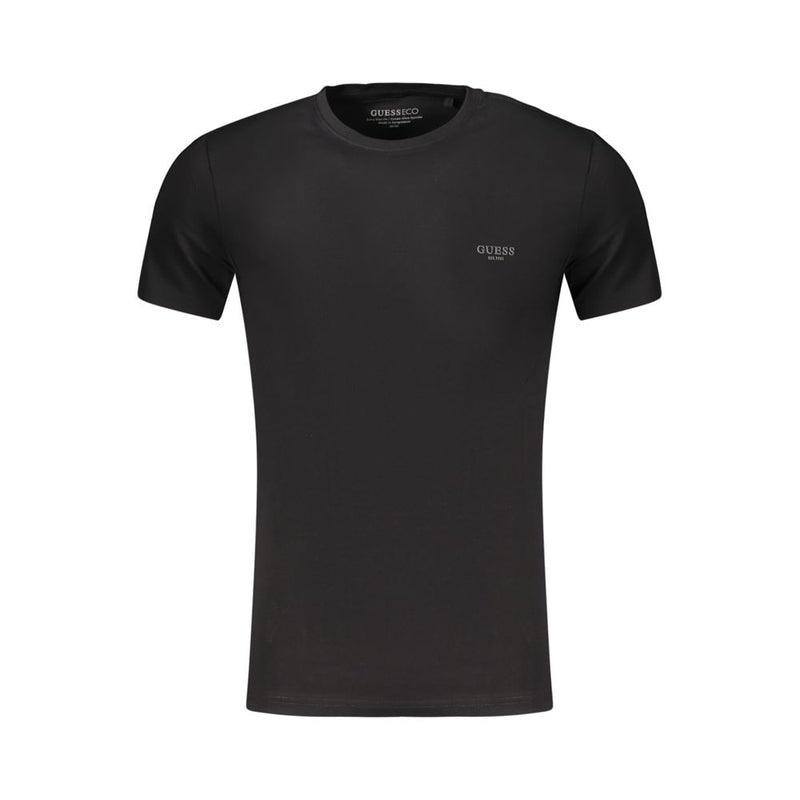 Guess Jeans Black Cotton Mens T-Shirt