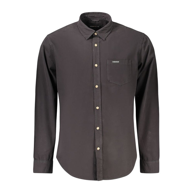 Chemise pour homme Guess Jeans en coton noir