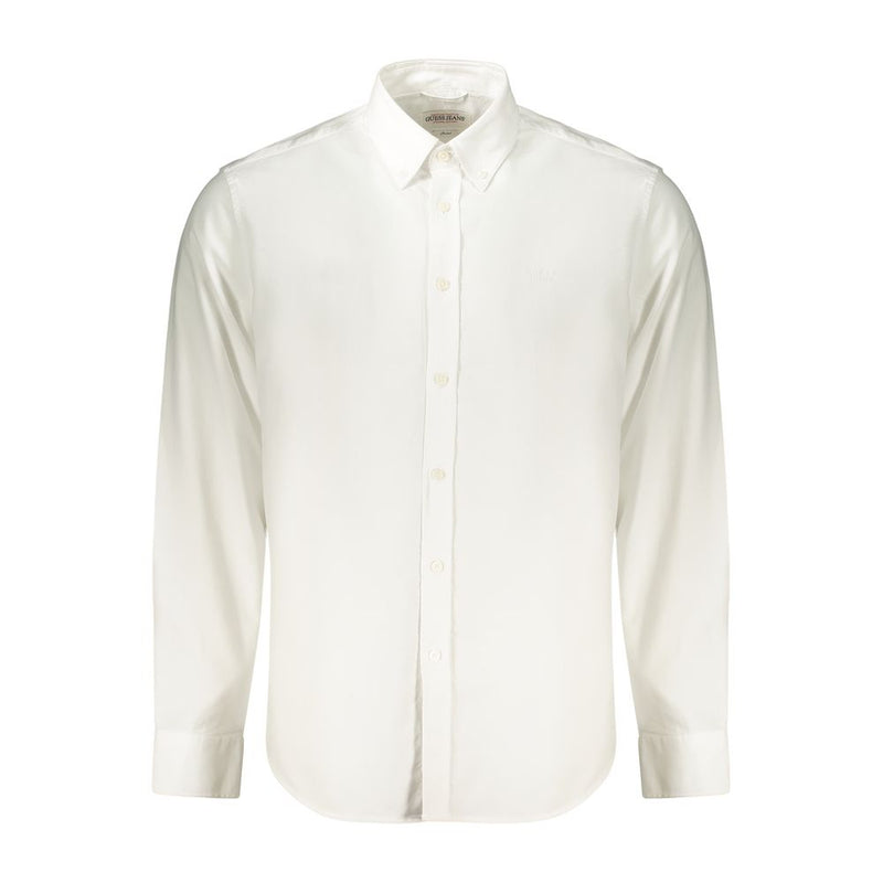 Chemise Guess en coton blanc pour homme
