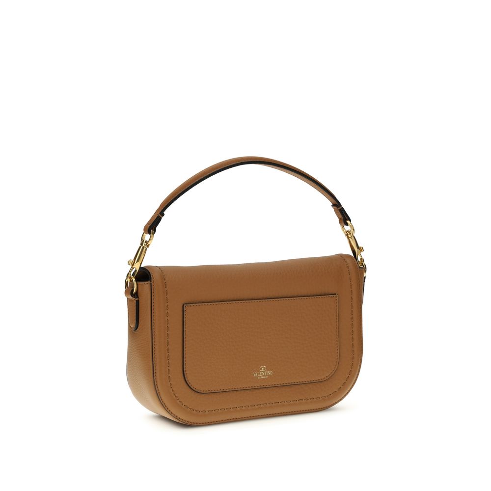 Sac bandoulière Valentino Garavani Bos Taurus en cuir de veau beige