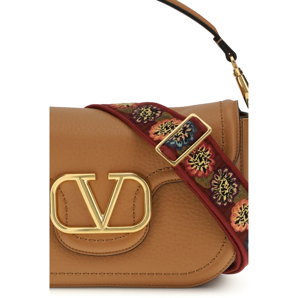 Sac bandoulière Valentino Garavani Bos Taurus en cuir de veau beige