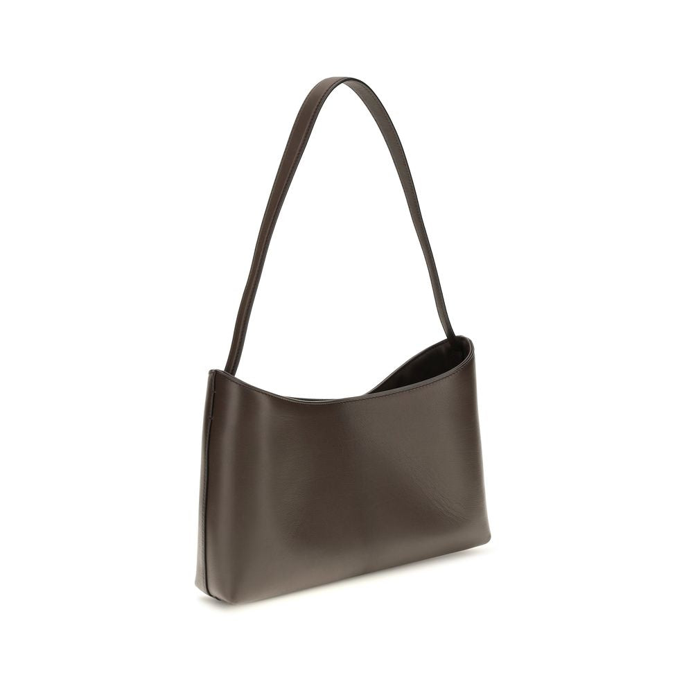 Sac bandoulière Bos Taurus en cuir de veau marron de The Row