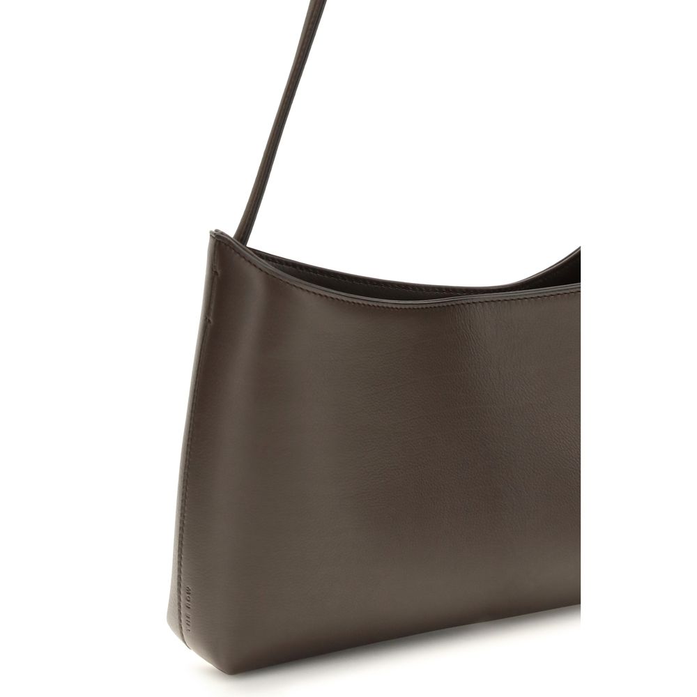 Sac bandoulière Bos Taurus en cuir de veau marron de The Row