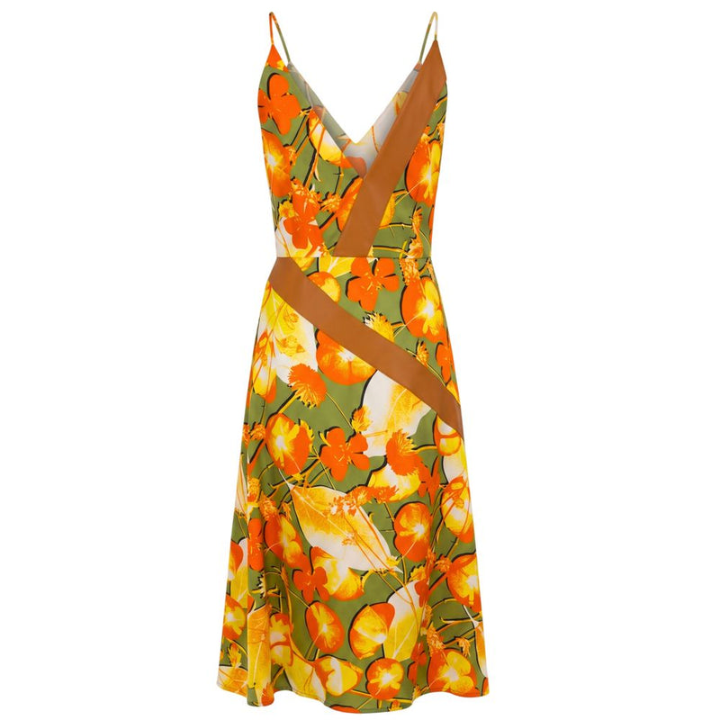 Trussardi Yellow Silk Women Dress