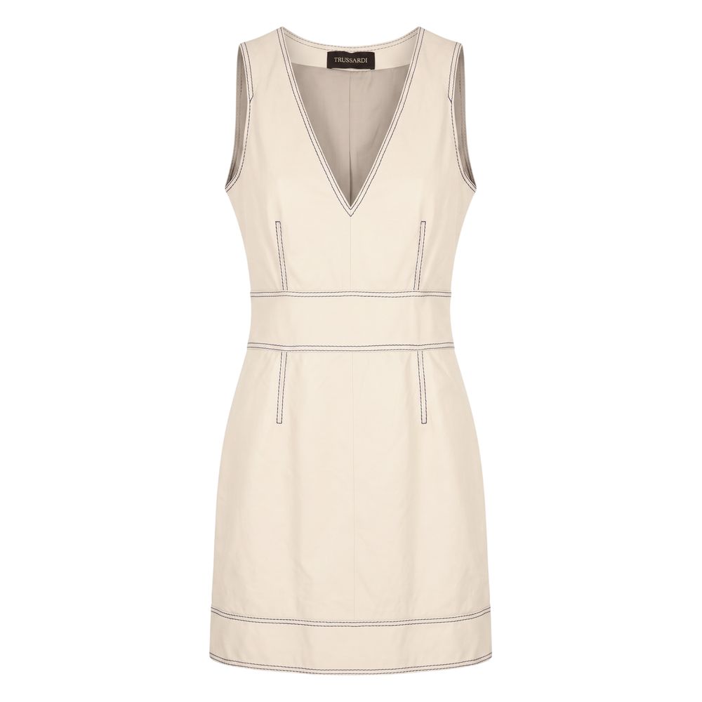 Robe Trussardi en agneau beige pour femme