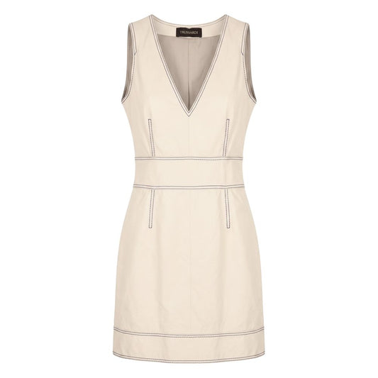 Robe Trussardi en agneau beige pour femme