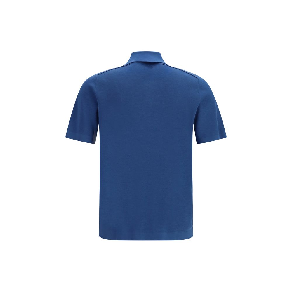 Polo Burberry en laine bleue Oves Aries