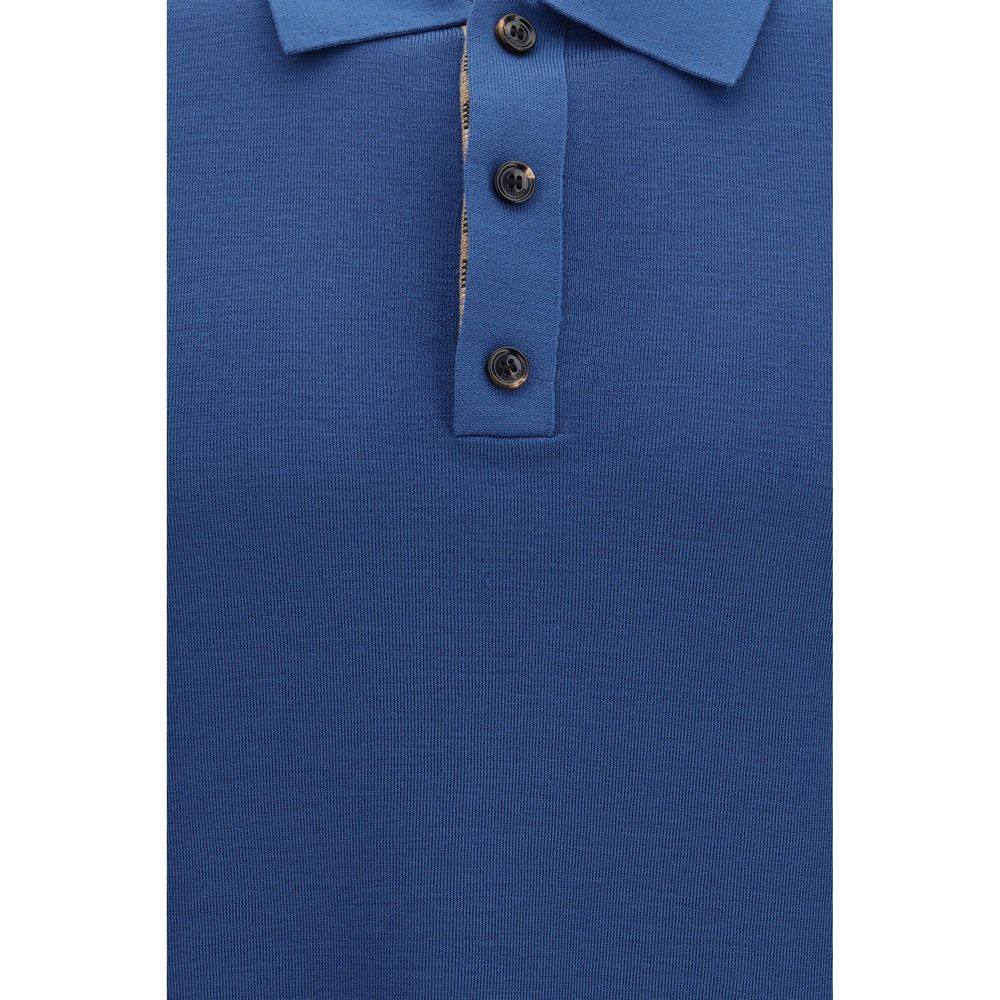 Polo Burberry en laine bleue Oves Aries