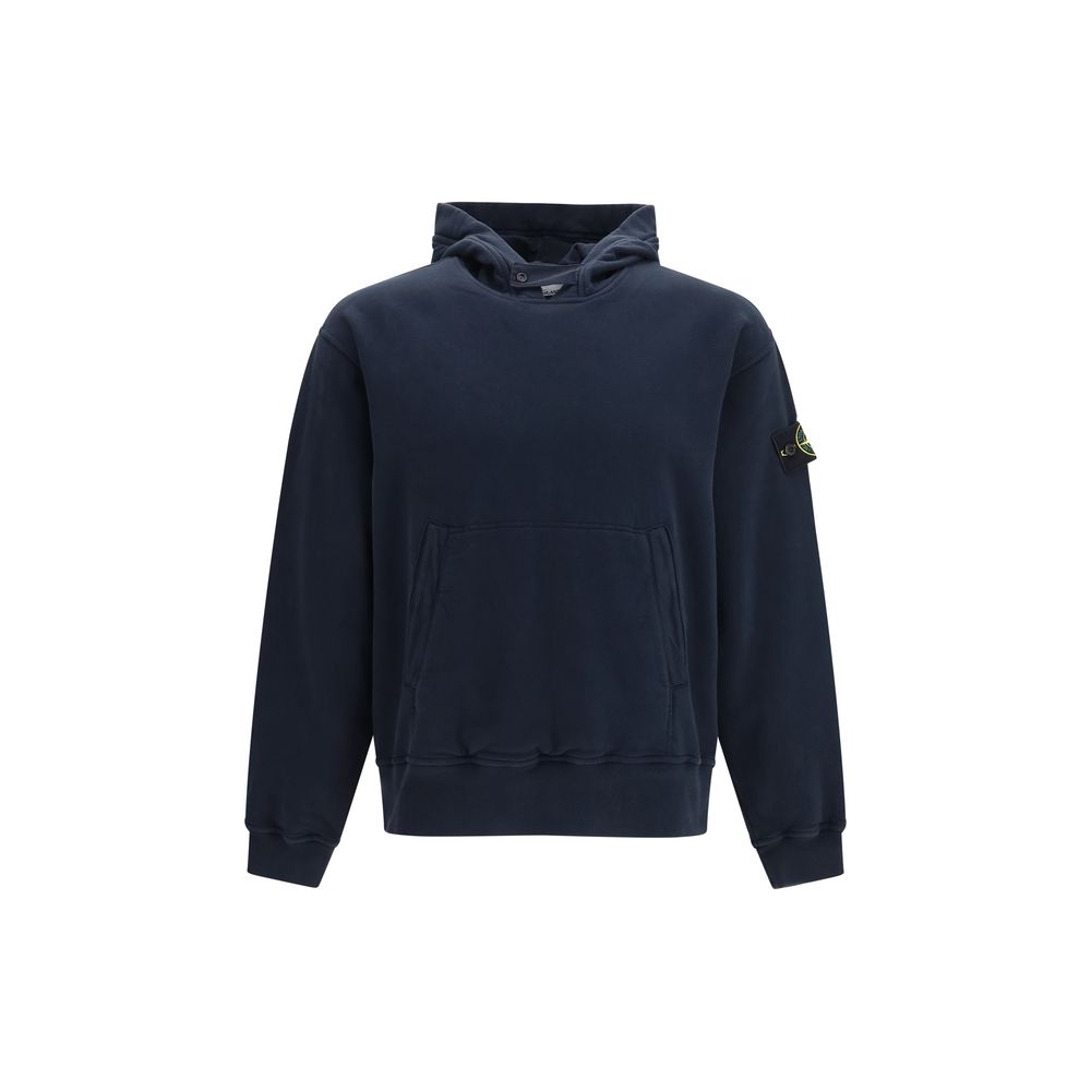 Sweat-shirt en coton bleu Stone Island