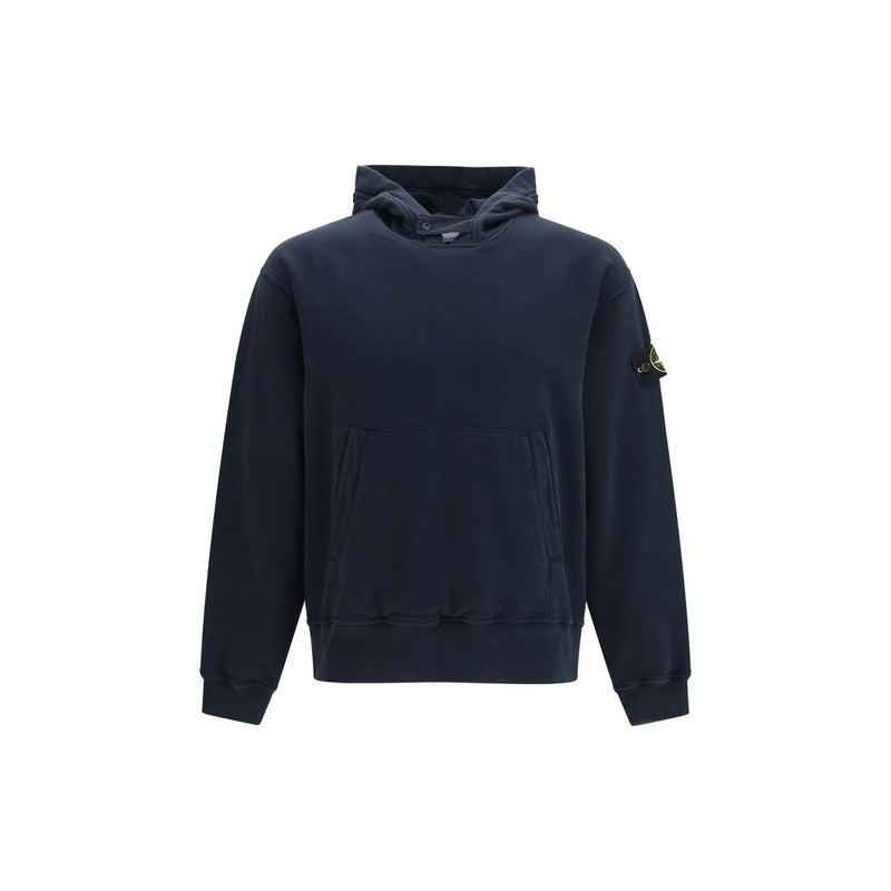 Sweat-shirt en coton bleu Stone Island